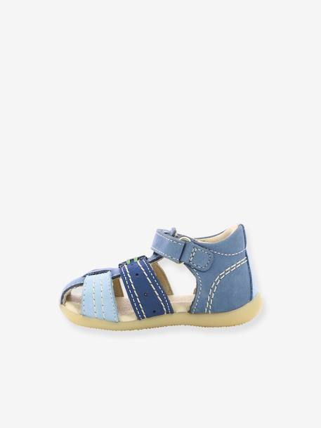 Sandalias de piel para bebé Bigbazar-2 Iconique Biboo KICKERS® AZUL MEDIO LISO 