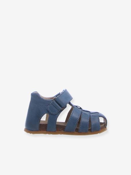 Sandalias Falcotto NATURINO® primeros pasos, para bebé AZUL MEDIO LISO 