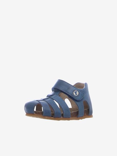 Sandalias Falcotto NATURINO® primeros pasos, para bebé AZUL MEDIO LISO 