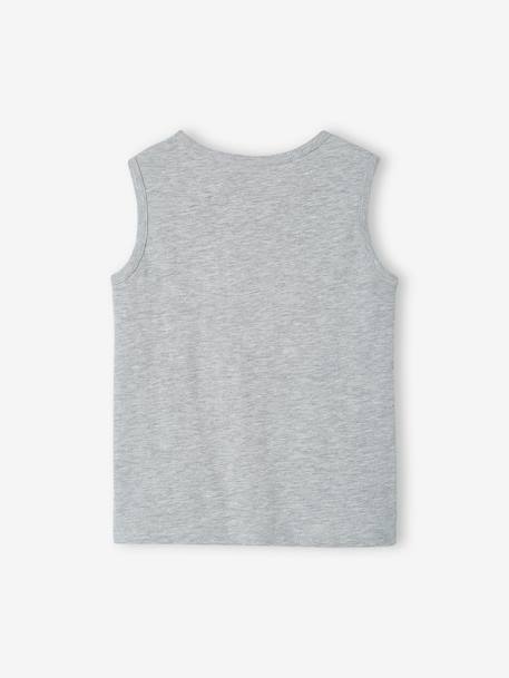 Camiseta de tirantes para niño arcilla+azul intenso+gris jaspeado 