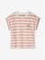 Camiseta personalizable, a rayas para niña rayas rosa 
