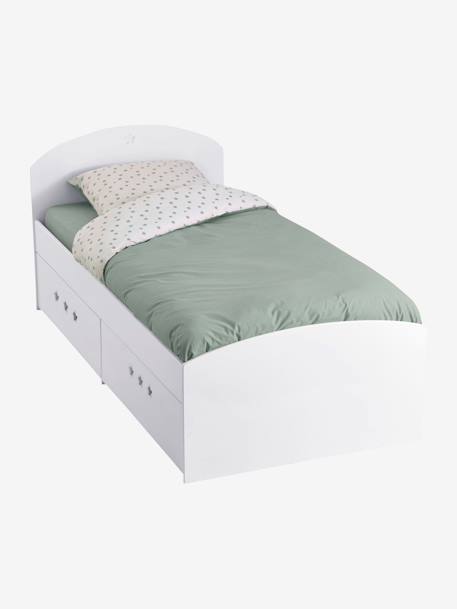 Cama fija infantil con cajones LÍNEA SIRIUS Blanco 