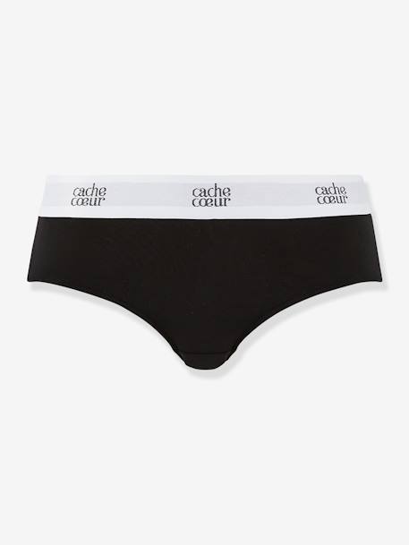 Shorty de embarazo de talle bajo Life CACHE COEUR negro 