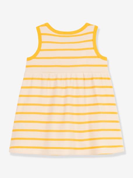 Vestido sin mangas de algodón orgánico PETIT BATEAU beige 