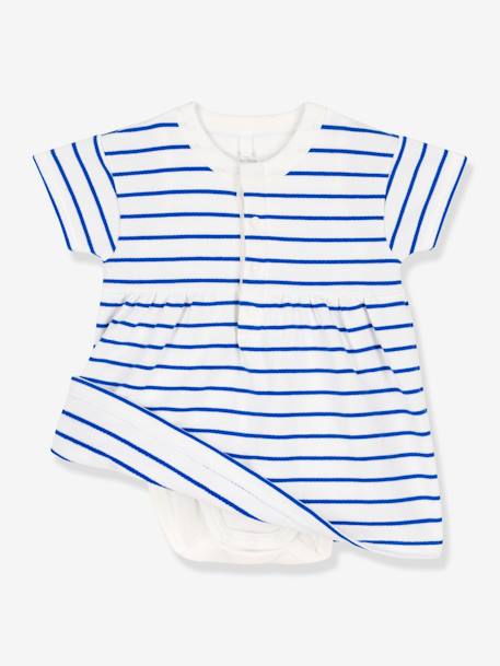 Vestido + body de manga corta PETIT BATEAU blanco 