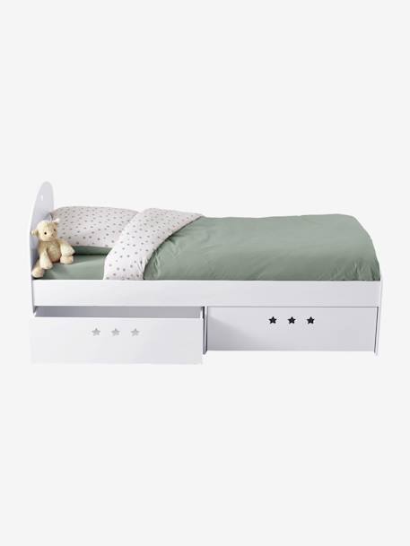 Cama fija infantil con cajones LÍNEA SIRIUS Blanco 