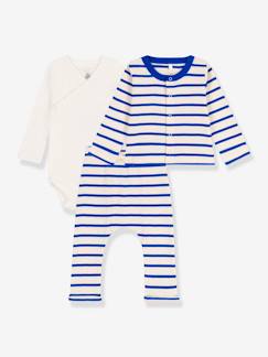 -Conjunto de 3 prendas de algodón orgánico para recién nacido PETIT BATEAU