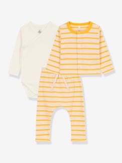 -Conjunto de 3 prendas de algodón orgánico para recién nacido PETIT BATEAU