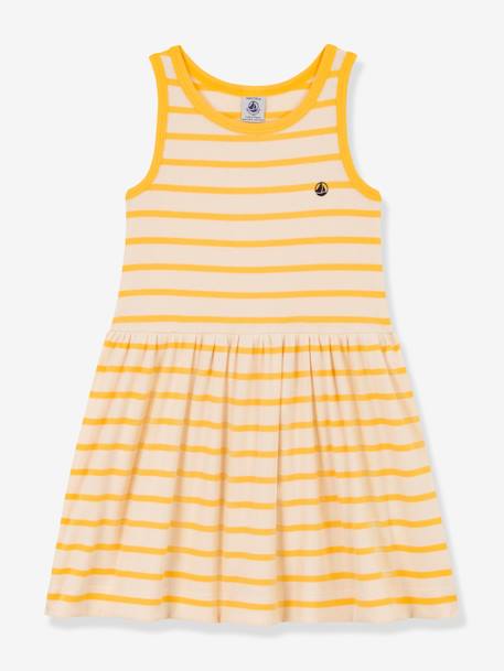 Vestido sin mangas de algodón orgánico PETIT BATEAU beige 