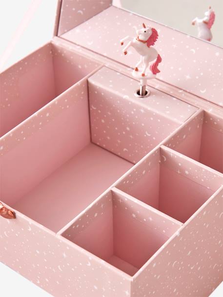 Caja de música unicornio ROSA CLARO LISO CON MOTIVOS 