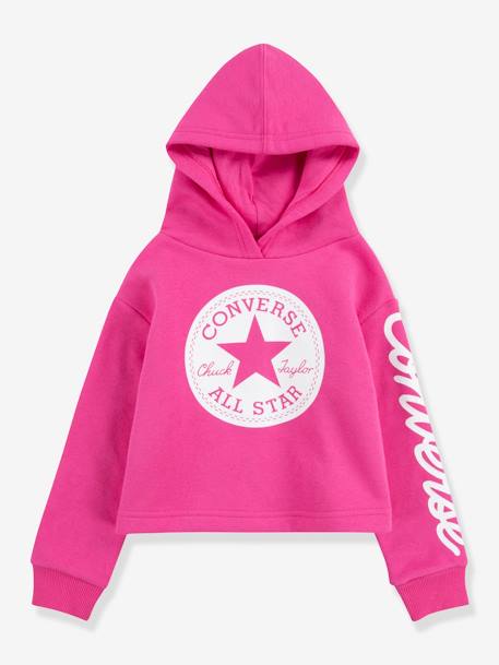 Sudadera con capucha Chuck Patch Cropped Hoodie de CONVERSE rosa 