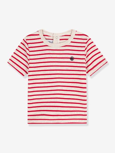 Camiseta de manga corta de algodón orgánico PETIT BATEAU blanco 