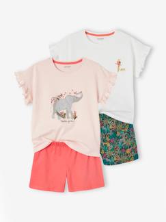 Lotes y packs-Niña-Pack de 2 pijamas con short «Wild» para niña - Basics