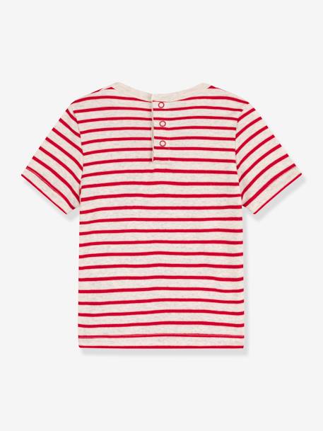 Camiseta de manga corta de algodón orgánico PETIT BATEAU blanco 