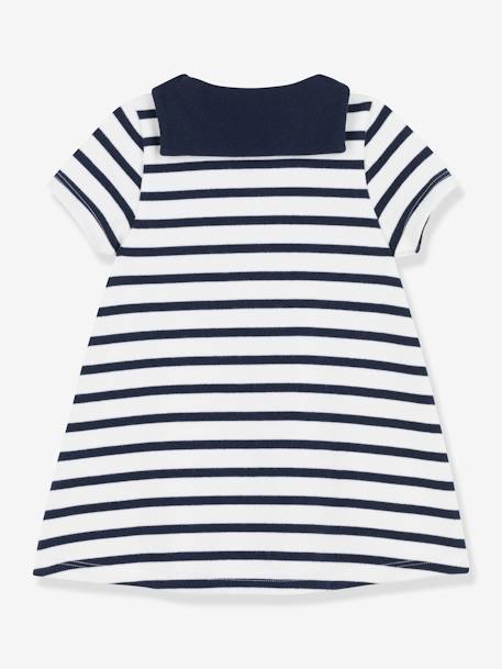 Vestido de manga corta PETIT BATEAU blanco 