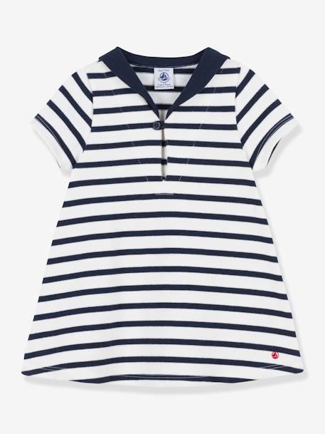 Vestido de manga corta PETIT BATEAU blanco 