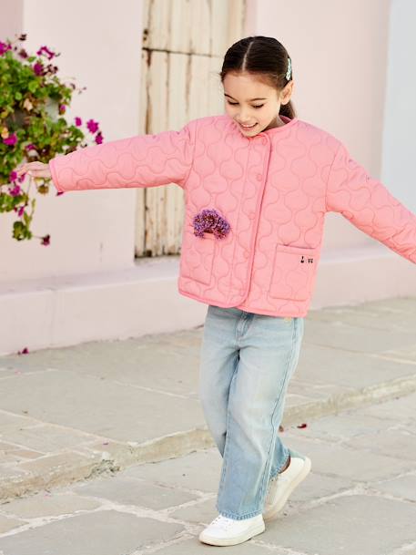 Chaqueta acolchada para niña rosado 