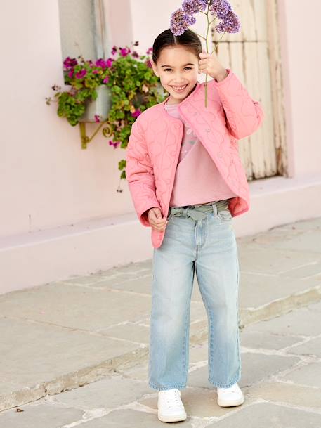 Chaqueta acolchada para niña rosado 