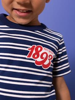 -Camiseta a rayas de algodón orgánico PETIT BATEAU