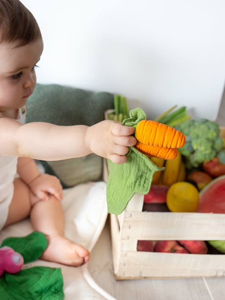 Cathy the Carrot Mini Doudou-Teether - OLI & CAROL naranja 