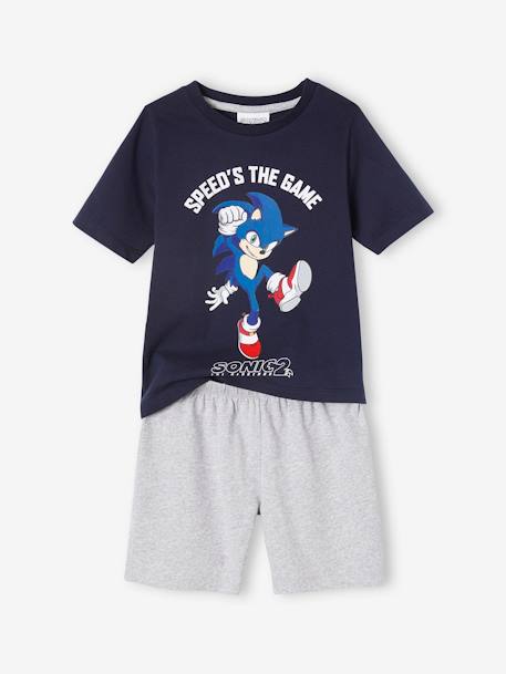 Pijama con short Sonic® para niño azul marino 