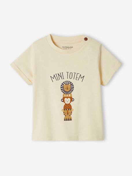 camisetas-Bebé-Camisetas-Camisetas-Camiseta «mini tótem» de manga corta para bebé