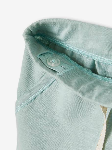 Pack de 2 shorts de punto para niña verde agua 