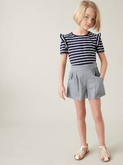 Niña-Short a rayas - Cyrillus - Colección «Hickory stripes»