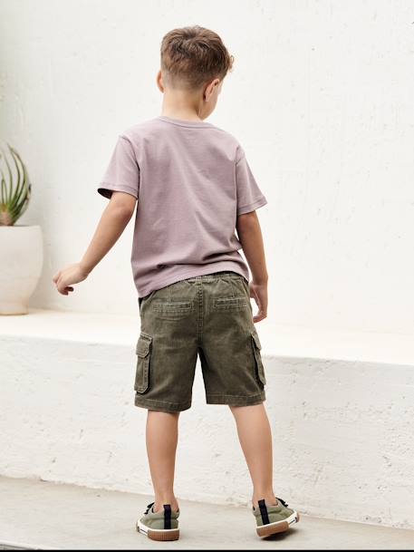 Short estilo cargo fácil de vestir para niño azul marino+beige+caqui 