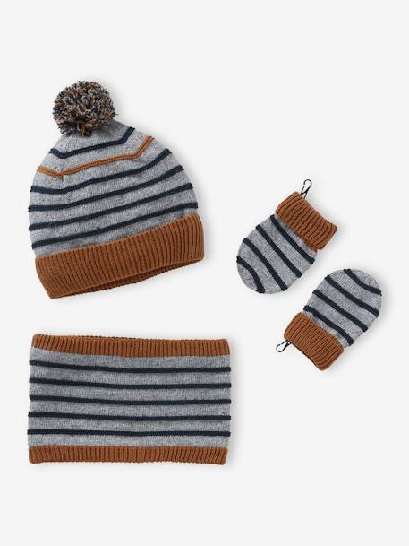 Bebé-Accesorios-Conjunto marinero para bebé niño gorro + snood + manoplas