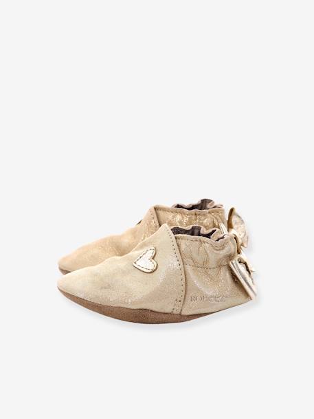 Zapatillas deportivas de piel de caña media con cierre autoadherente para  niña - Colección de maternidad beige dorado - Vertbaudet