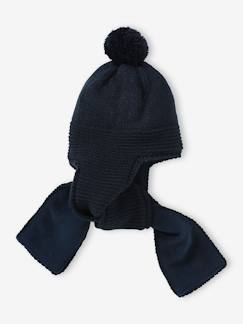 -Gorro/bufanda 2 en 1 de punto bobo para bebé