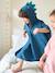 Poncho de baño infantil Dino AZUL MEDIO LISO CON MOTIVOS 