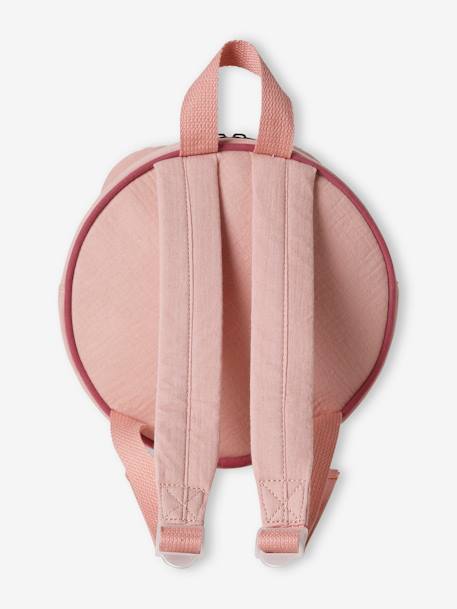 Mochila de gasa de algodón «flores» para niña, para preescolar rosa viejo 