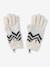 Guantes de punto jacquard para niño beige 