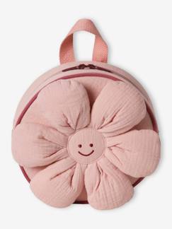 -Mochila de gasa de algodón «flores» para niña, para preescolar