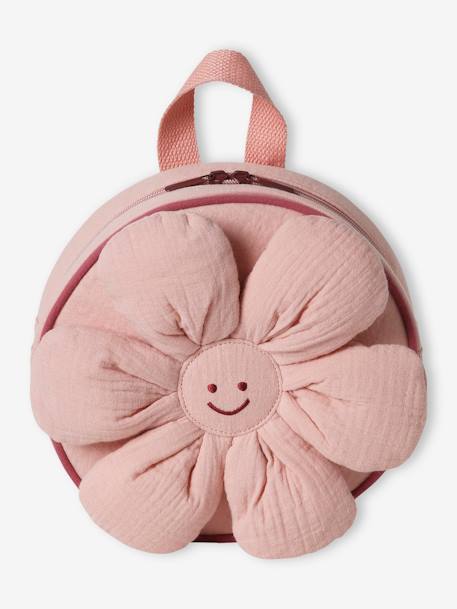 Mochila de gasa de algodón «flores» para niña, para preescolar