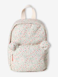 Niña-Mochila para preescolar con flores y divertidas orejas de osito para niña