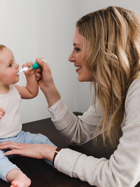 Cepillo de dientes ultrasónico 2 etapas, con 1 recambio de cada uno - SONÏK blanco 