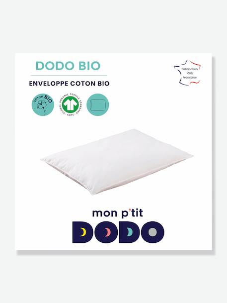 Almohada orgánica Mon P'tit DODO BLANCO CLARO LISO 