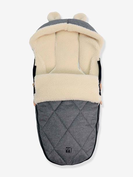 Saco chancelière para silla de paseo XL EARS WOOL KAISER gris+marrón 