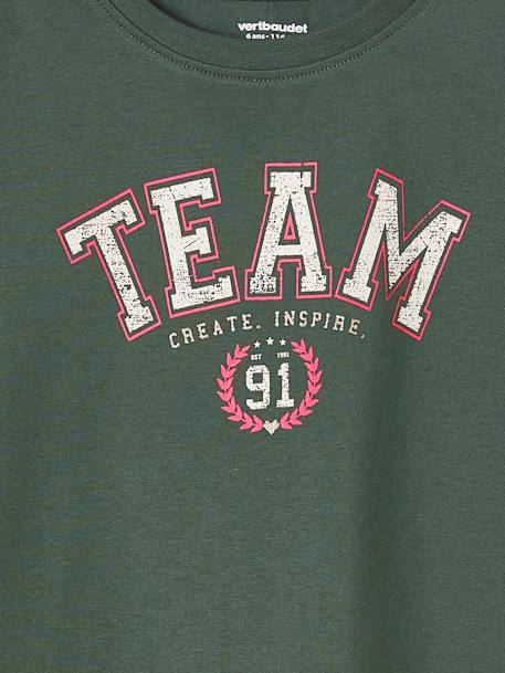 Camiseta deportiva de manga corta «Team» para niña verde 