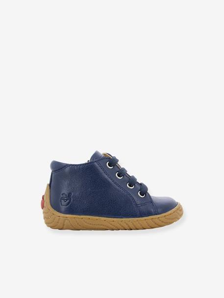 Botines para bebé SHOO POM® Wood Zip Base aceituna+azul marino 