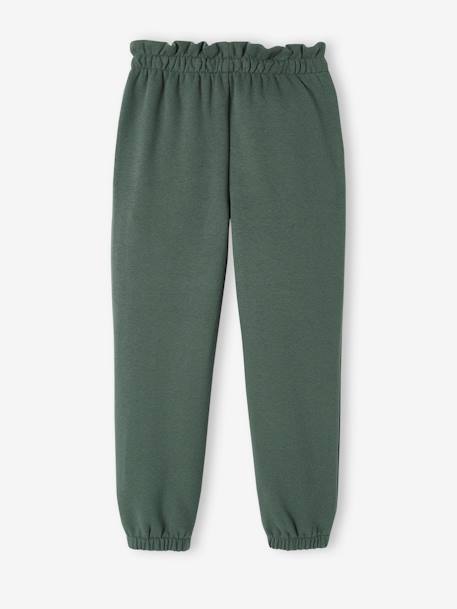 Pantalón jogging de felpa con cintura «paperbag» para niña azul marino+rosa chicle+verde+verde agua 