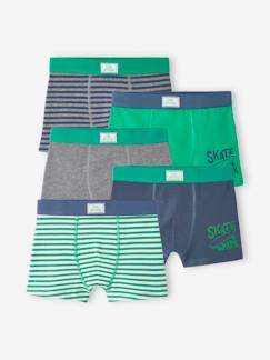 Niño-Ropa interior-Pack de 5 bóxers stretch «Skate» para niño