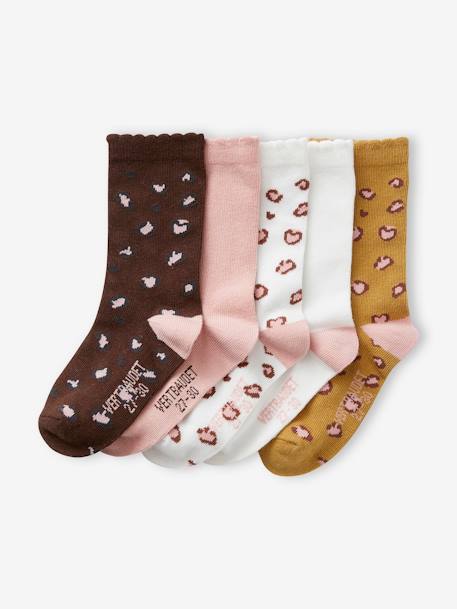 Pack de 7 pares de calcetines, para niño chocolate - Vertbaudet