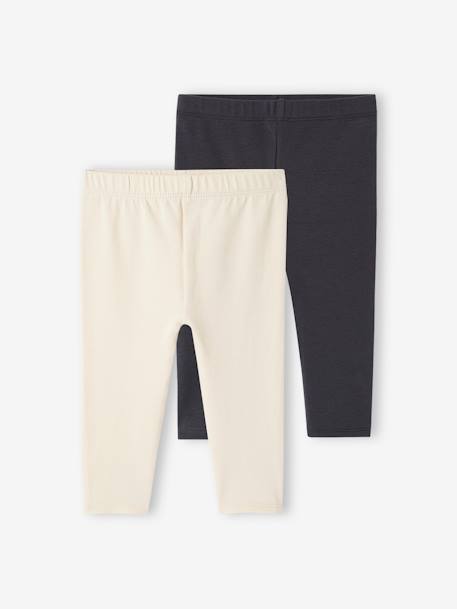 Bebé-Pantalones, vaqueros -Pack de 2 leggings largos para bebé niña