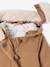 Abrigo con capucha para bebé niña GRIS CLARO LISO CON MOTIVOS+marrón grisáceo 