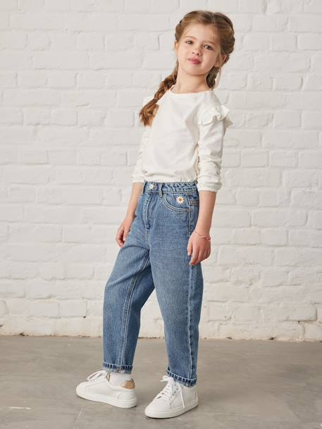 Vaqueros «loose» estilo «boyfriend» para niña denim gris+doble stone+stone 