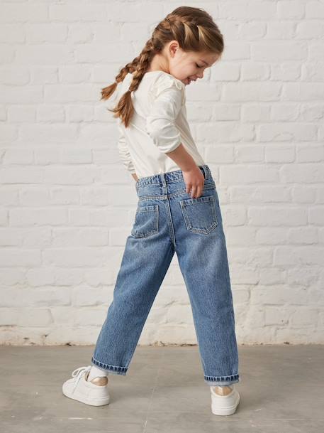 Vaqueros «loose» estilo «boyfriend» para niña denim gris+doble stone+stone 